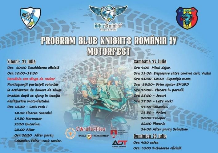 Eveniment muzical la Vaslui: Blue Knights România IV Motor Fest